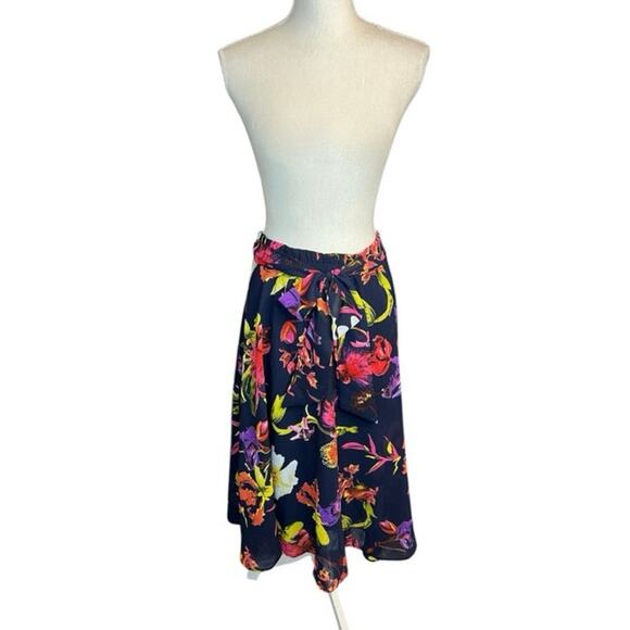 Mix Nouveau Dresses & Skirts - Mix nouveau floral print midi skirt professional spring fit and flare dressy